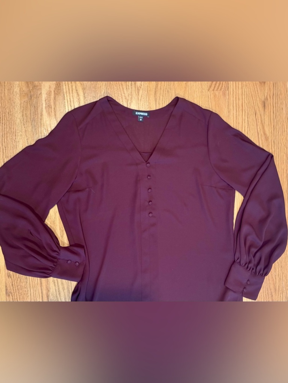 Express Women's Burgundy Blouse - Worn once, no flaws